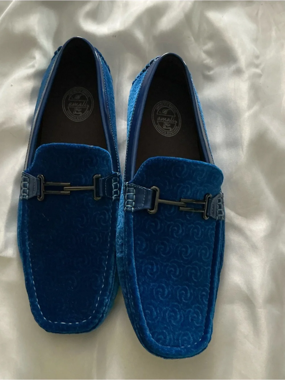 Blue Velvet Bit Loafers for Men — Classic Slip-On Style